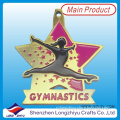 Shiny Gold Plated Enamel Color Gymnastic Medal for Sale